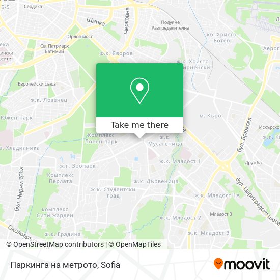 Паркинга на метрото map