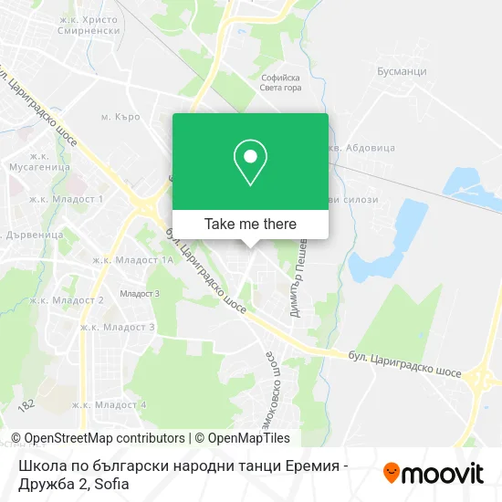 Карта Школа по български народни танци Еремия - Дружба 2