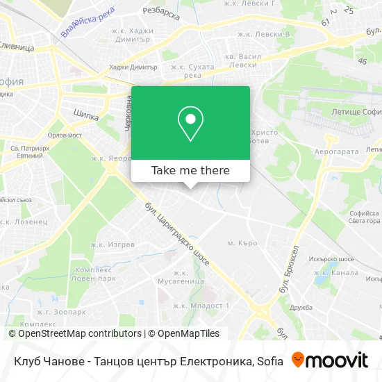 Клуб  Чанове  - Танцов център  Електроника map