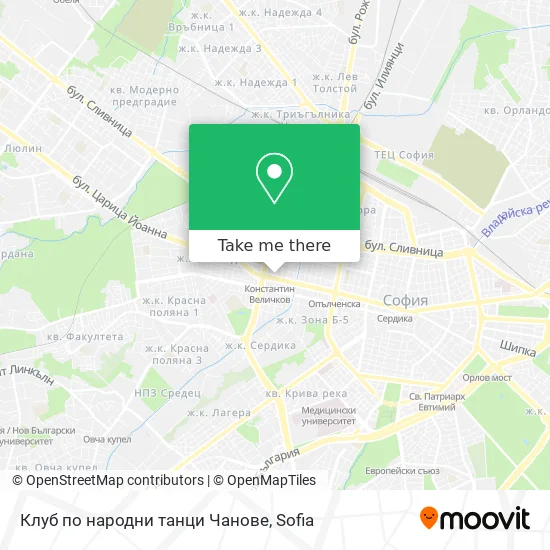 Карта Клуб по народни танци Чанове