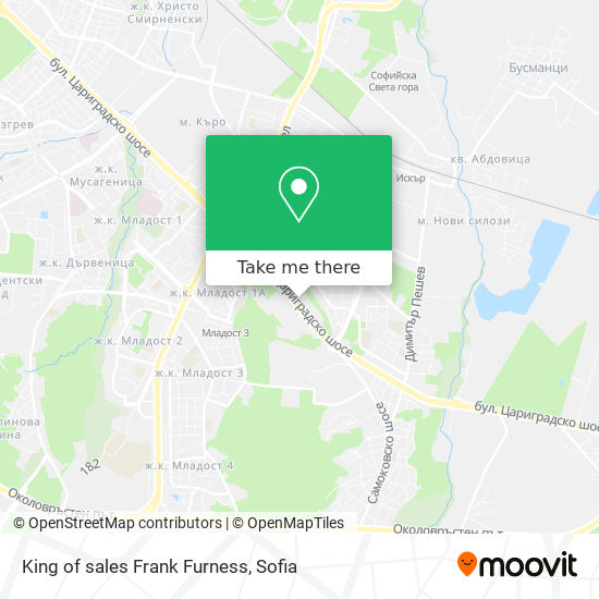 King of sales Frank Furness map
