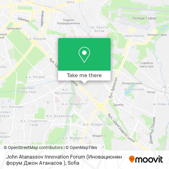 Карта John Atanassov Innovation Forum (Иновационен форум  Джон Атанасов )