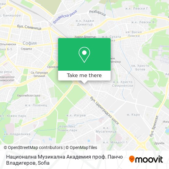 Национална Музикална Академия  проф. Панчо Владигеров map