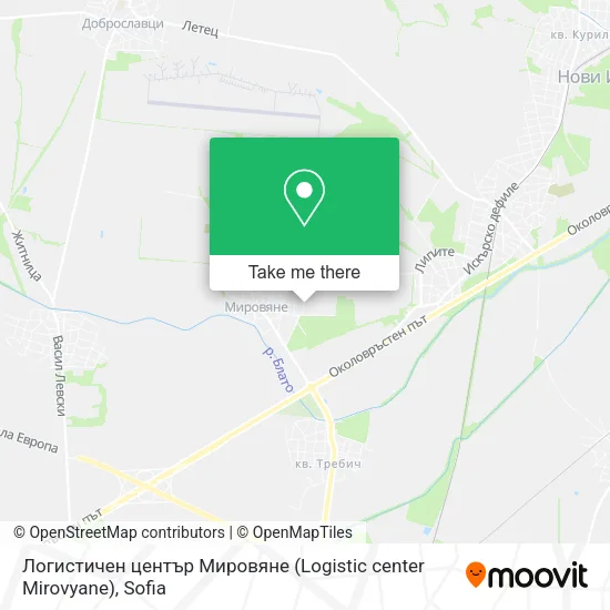 Карта Логистичен център Мировяне (Logistic center Mirovyane)