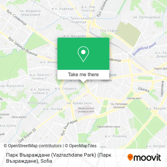 Карта Парк Възраждане (Vazrazhdane Park) (Парк Възраждане)