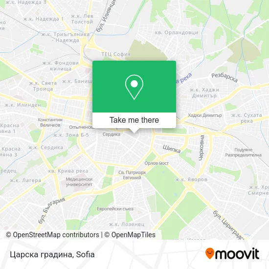 Карта Царска градина