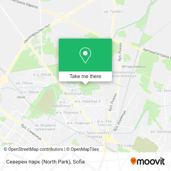 Карта Северен парк (North Park)