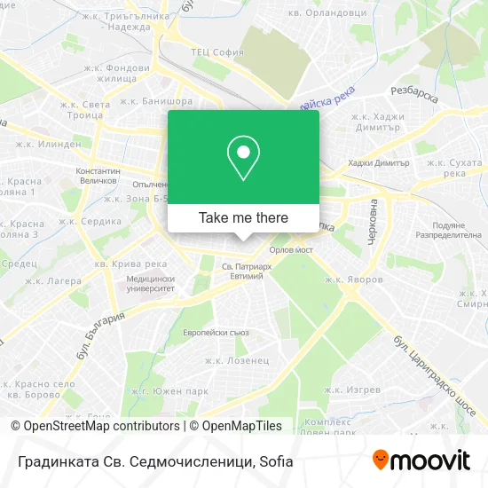 Карта Градинката Св. Седмочисленици