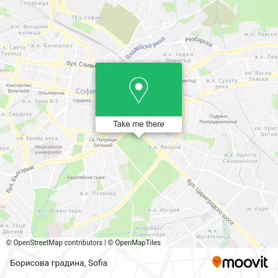 Карта Борисова градина