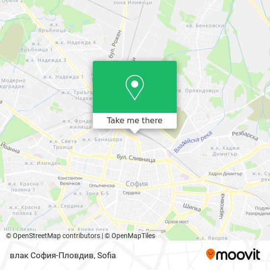 влак София-Пловдив map