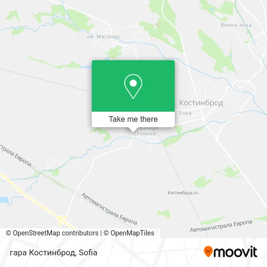 Карта гaрa Костинброд