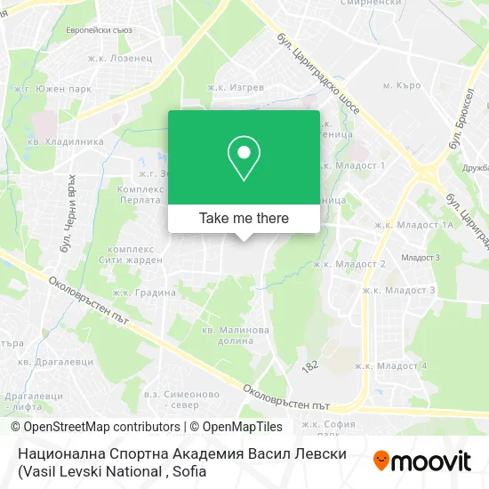 Карта Национална Спортна Академия Васил Левски