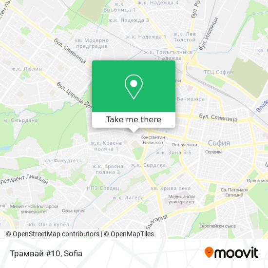 Трaмвaй #10 map