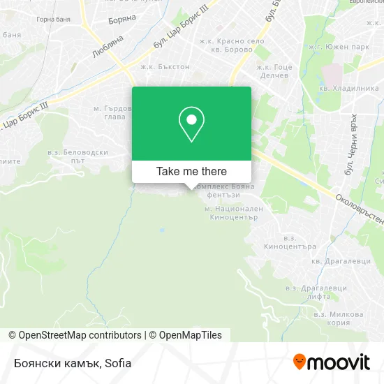 Карта Боянски камък