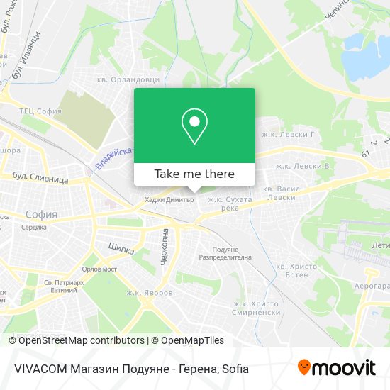 VIVACOM Магазин  Подуяне - Герена map