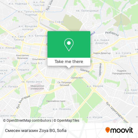 Смесен магазин  Zoya BG map