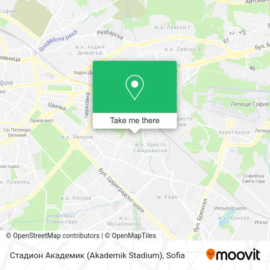 Карта Стадион  Академик  (Akademik Stadium)