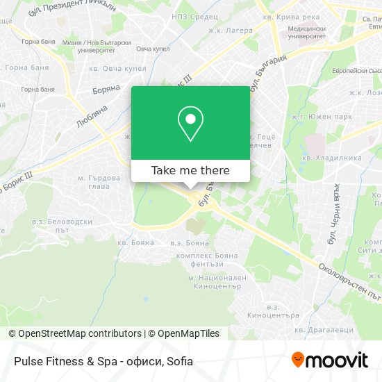 Карта Pulse Fitness & Spa - офиси