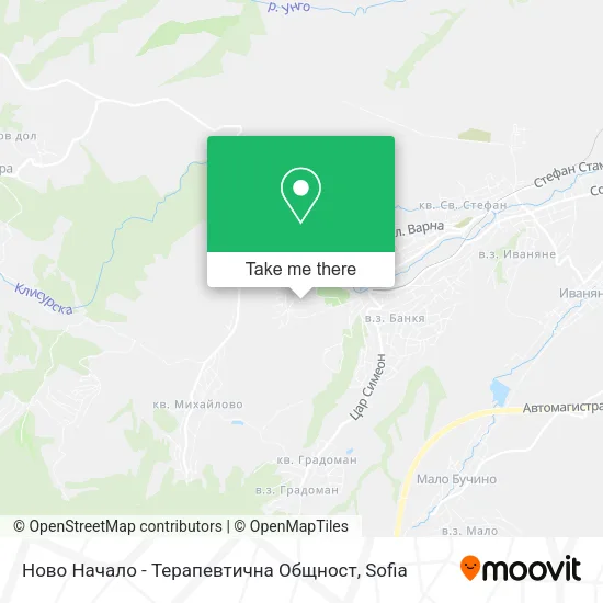Карта Ново Начало - Терапевтична Общност