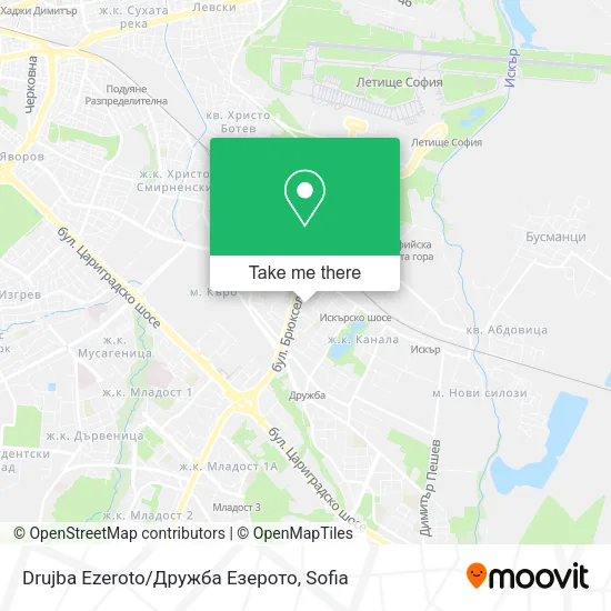Карта Drujba Ezeroto/Дружба Езерото