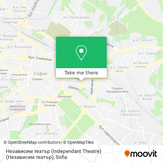 Карта Независим театър (Independant Theatre) (Независим театър)