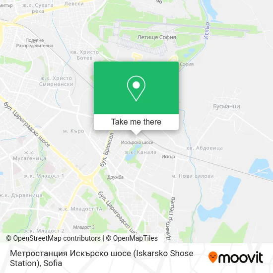 Карта Метростанция Искърско шосе (Iskarsko Shose Station)