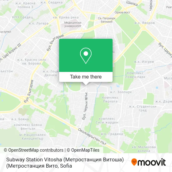 Карта Subway Station  Vitosha  (Метростанция Витоша) (Метростанция Вито