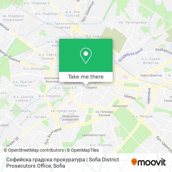 Карта Софийска градска прокуратура | Sofia District Prosecutors Office