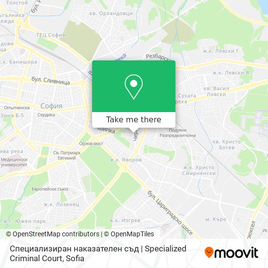 Специализиран наказателен съд | Specialized Criminal Court map
