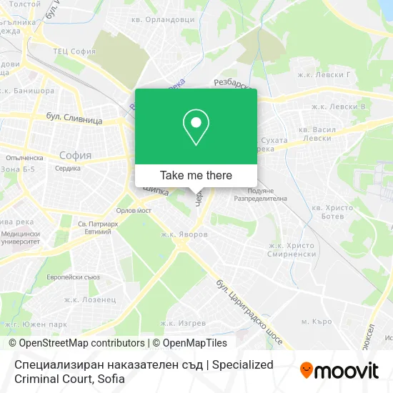 Карта Специализиран наказателен съд | Specialized Criminal Court