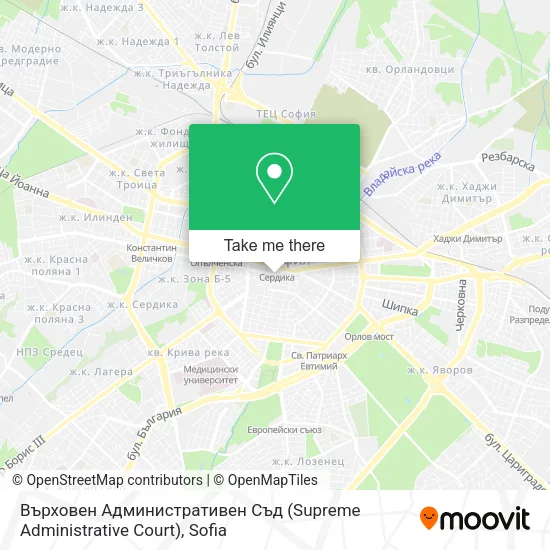 Карта Върховен Административен Съд (Supreme Administrative Court)