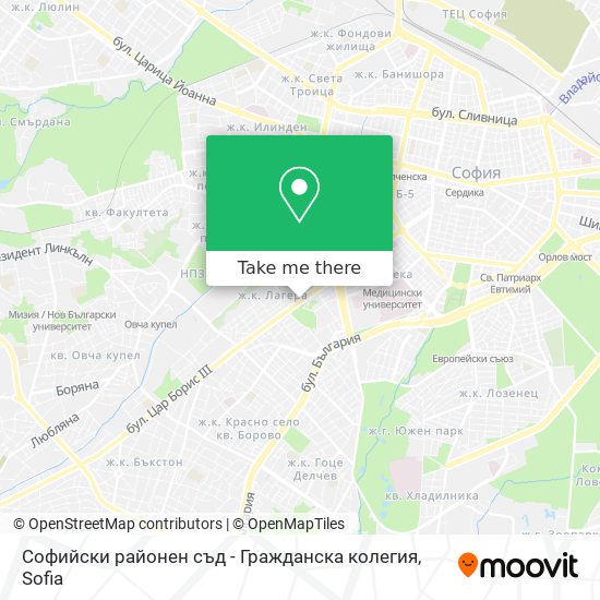 Софийски районен съд - Гражданска колегия map