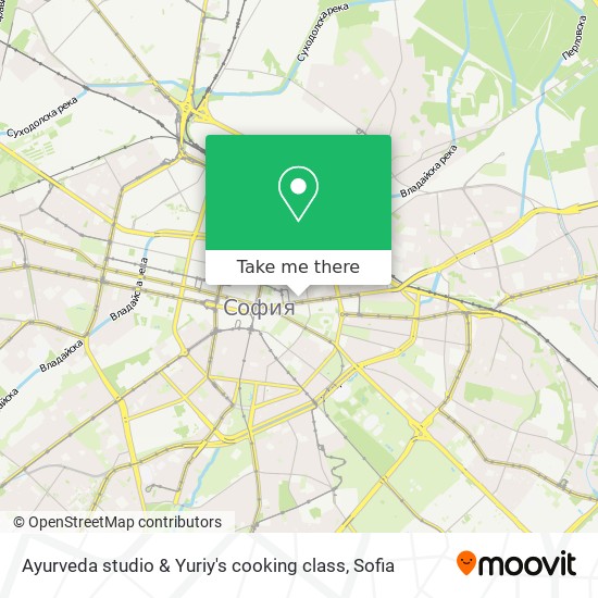 Ayurveda studio & Yuriy's cooking class map