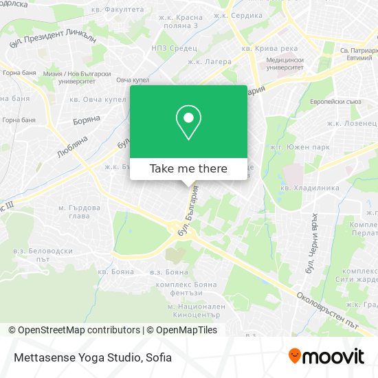 Карта Mettasense Yoga Studio