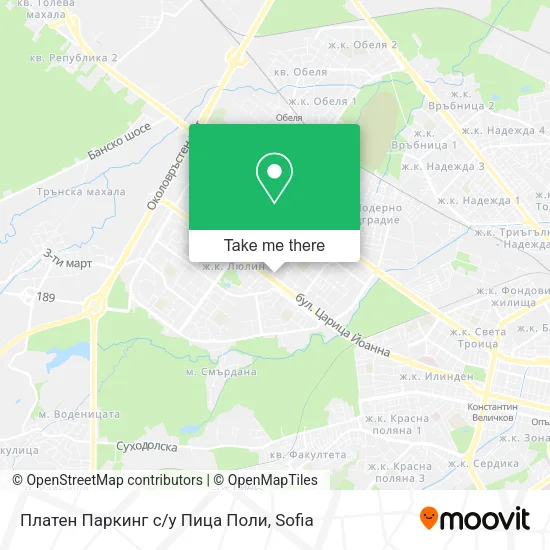 Карта Платен Паркинг с/у Пица Поли