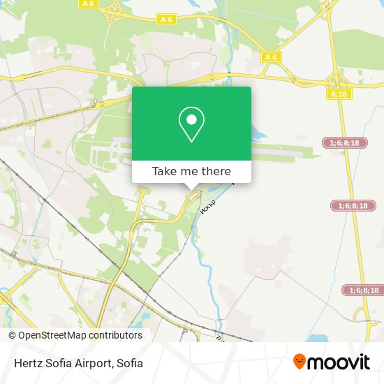 Hertz Sofia Airport map