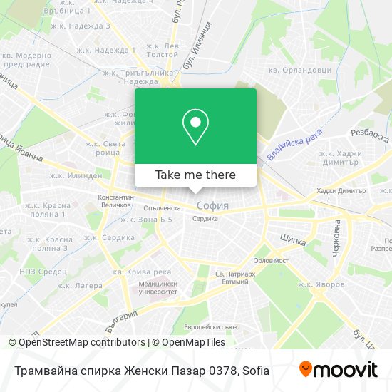 Трамвайна спирка  Женски Пазар  0378 map