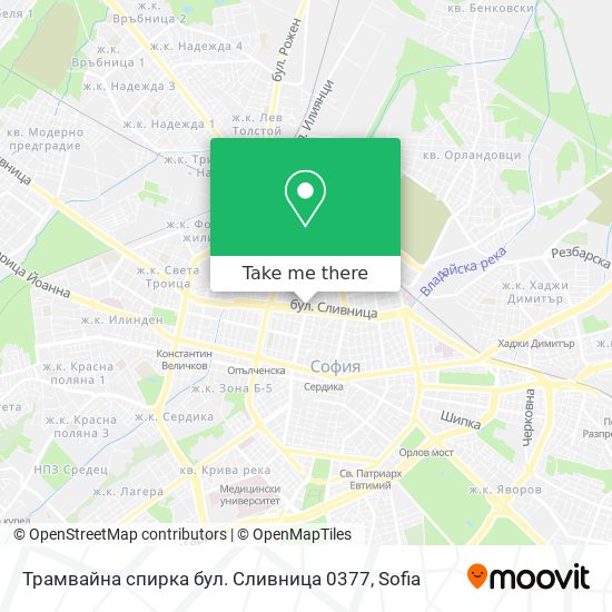 Карта Трамвайна спирка  бул. Сливница  0377