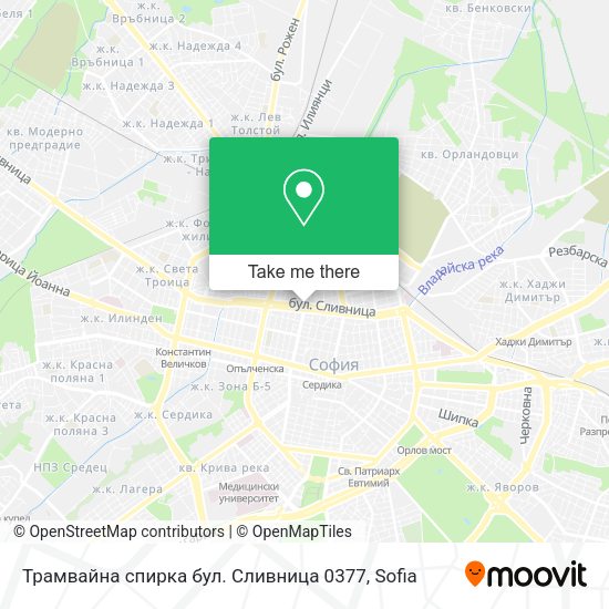 Трамвайна спирка  бул. Сливница  0377 map