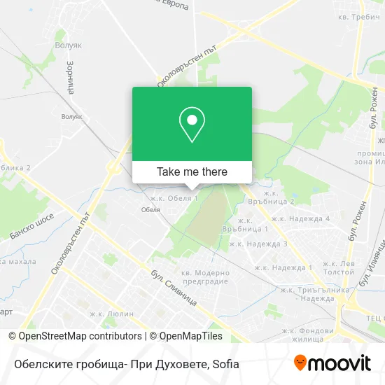 Карта Обелските гробища- При Духовете