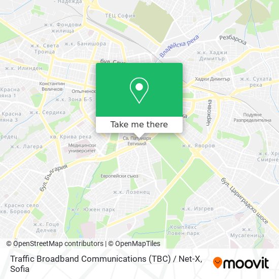 Traffic Broadband Communications (TBC) / Net-X map