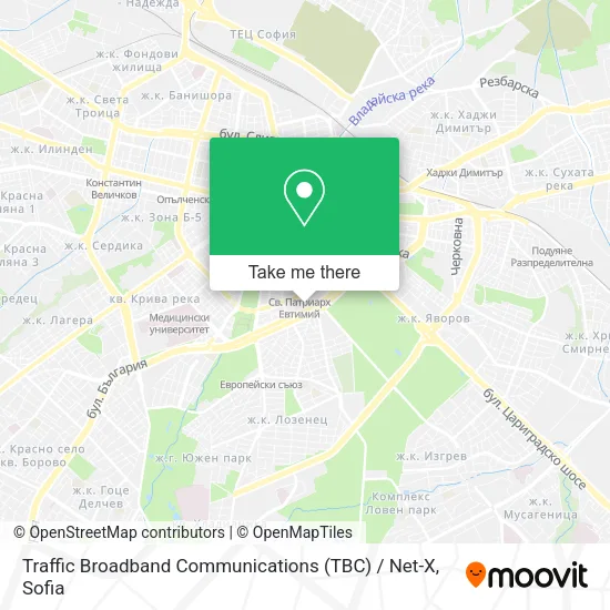 Карта Traffic Broadband Communications (TBC) / Net-X