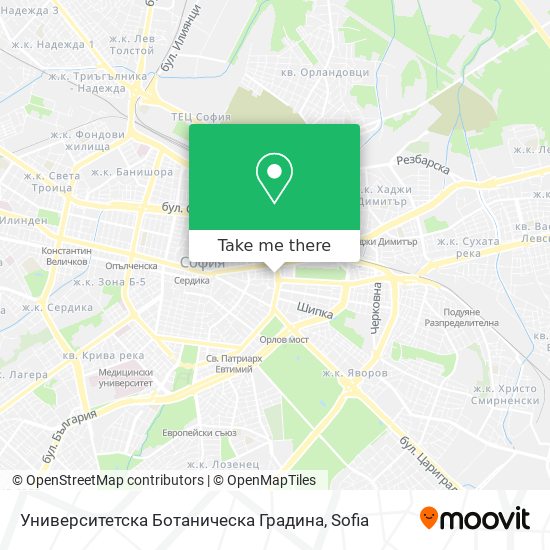 Университетска Ботаническа Градина map