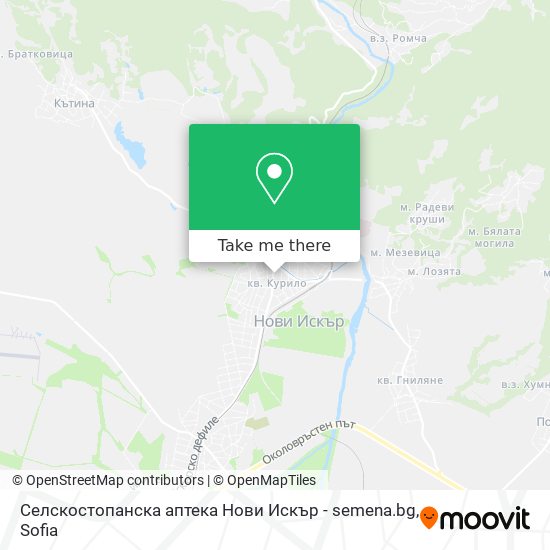 Селскостопанска аптека Нови Искър - semena.bg map