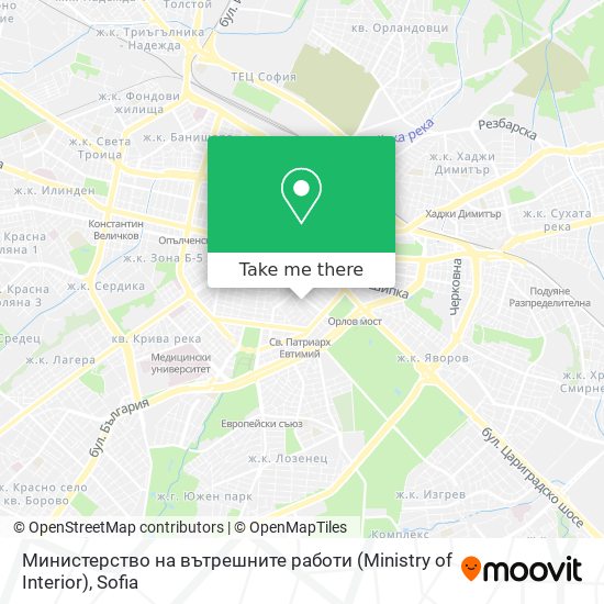 Министерство на вътрешните работи (Ministry of Interior) map