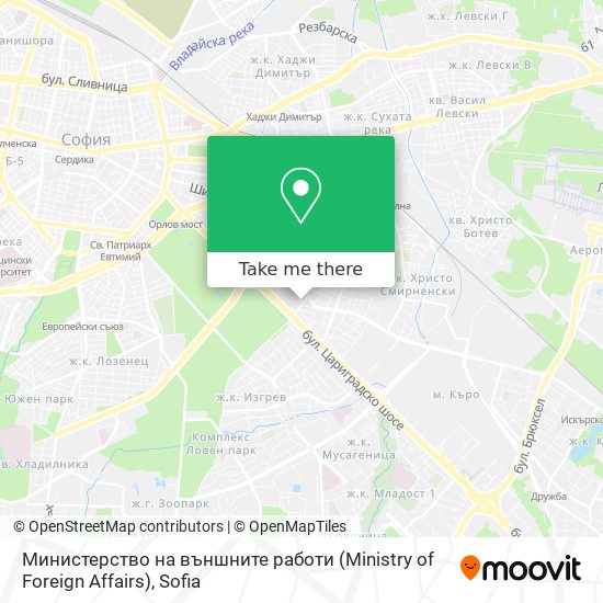 Министерство на външните работи (Ministry of Foreign Affairs) map
