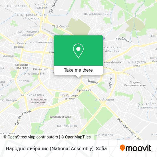 Карта Народно събрание (National Assembly)
