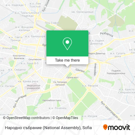 Карта Народно събрание (National Assembly)
