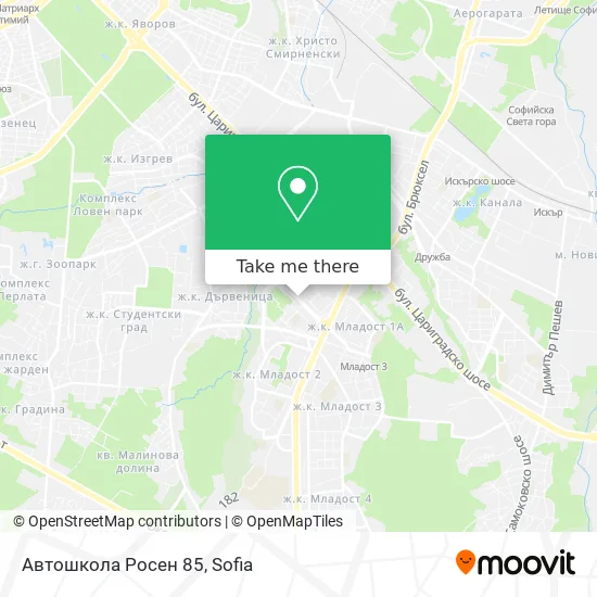 Карта Автошкола Росен 85
