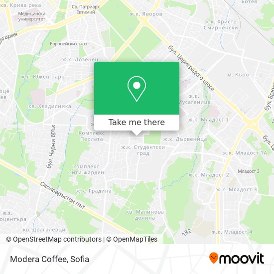 Карта Modera Coffee